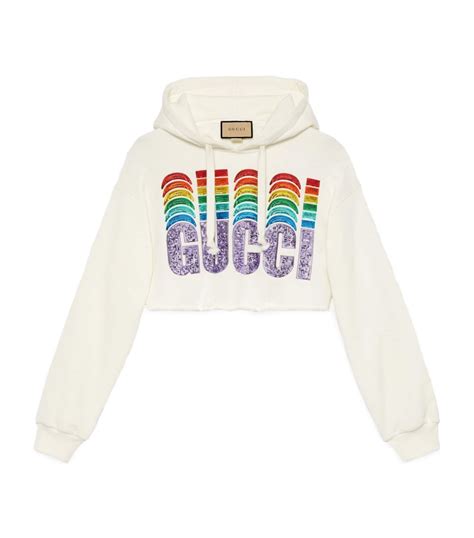 gucci sweatshirt rainbow|gucci hoodie stockx.